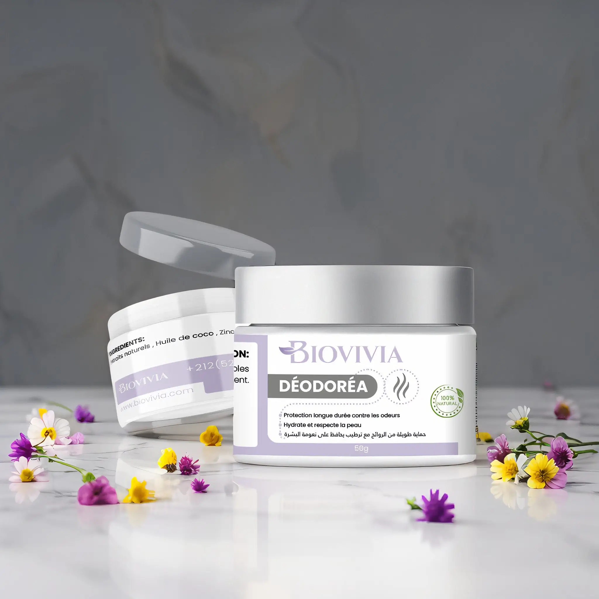 Déodorant Crème Vegan - Formule Naturelle Anti-Odeurs Crème Déodorante